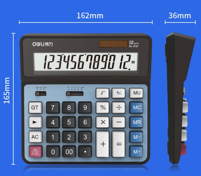 Attachment 得力2137桌面计算器 蓝色   台 1