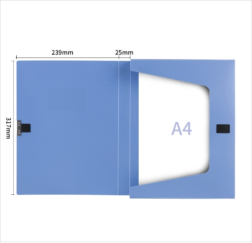 Attachment 得力5661 25档案盒 背宽25mm 蓝   个 1