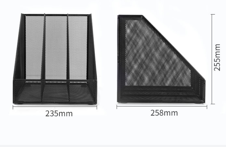 Attachment 得力78985三联金属网状文件框 黑   个 1